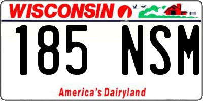 WI license plate 185NSM
