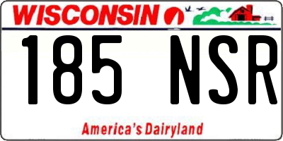 WI license plate 185NSR