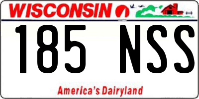 WI license plate 185NSS