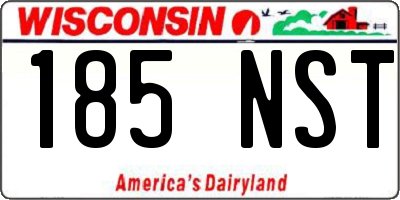 WI license plate 185NST