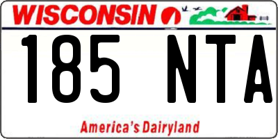 WI license plate 185NTA