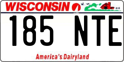WI license plate 185NTE