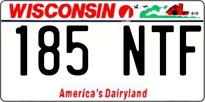WI license plate 185NTF