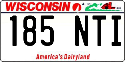 WI license plate 185NTI