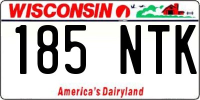 WI license plate 185NTK