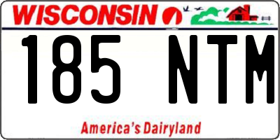 WI license plate 185NTM