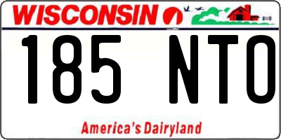 WI license plate 185NTO