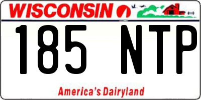 WI license plate 185NTP