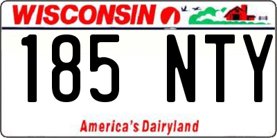 WI license plate 185NTY