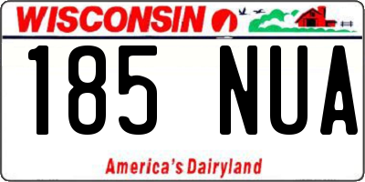 WI license plate 185NUA