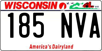 WI license plate 185NVA