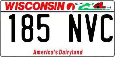 WI license plate 185NVC