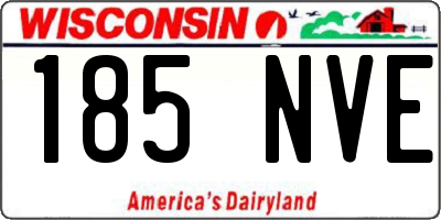 WI license plate 185NVE