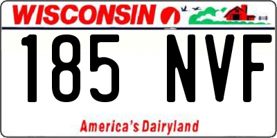 WI license plate 185NVF