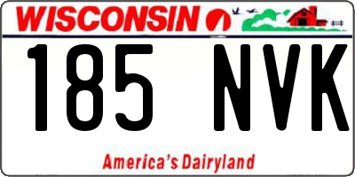 WI license plate 185NVK