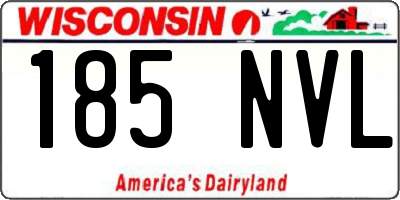 WI license plate 185NVL