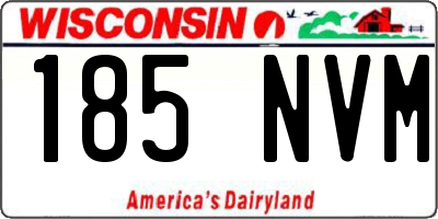 WI license plate 185NVM
