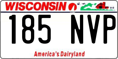 WI license plate 185NVP