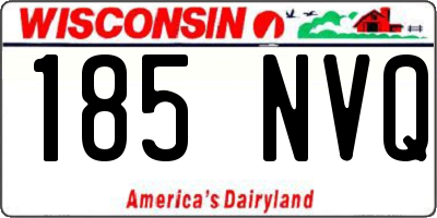 WI license plate 185NVQ