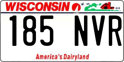 WI license plate 185NVR