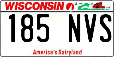 WI license plate 185NVS