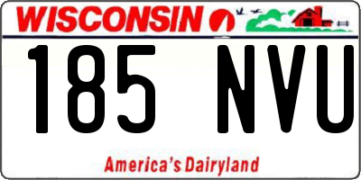 WI license plate 185NVU
