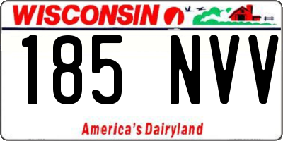 WI license plate 185NVV