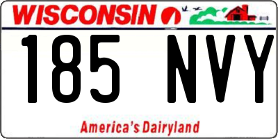WI license plate 185NVY