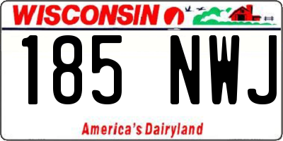 WI license plate 185NWJ