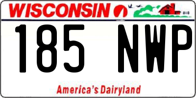 WI license plate 185NWP