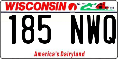 WI license plate 185NWQ