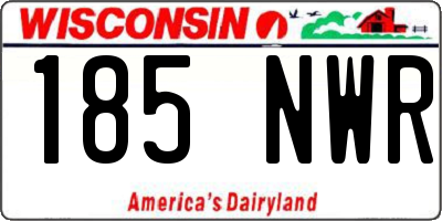 WI license plate 185NWR