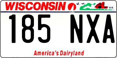 WI license plate 185NXA