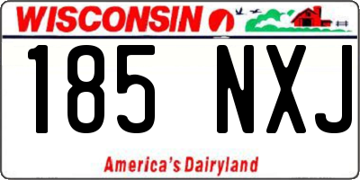WI license plate 185NXJ