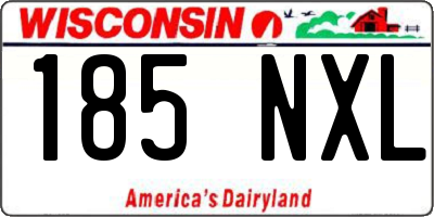 WI license plate 185NXL