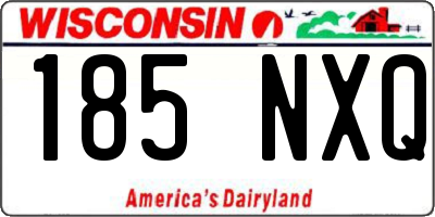 WI license plate 185NXQ