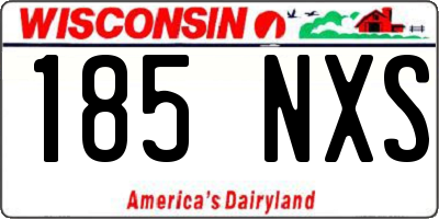 WI license plate 185NXS
