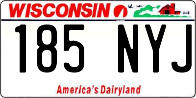 WI license plate 185NYJ