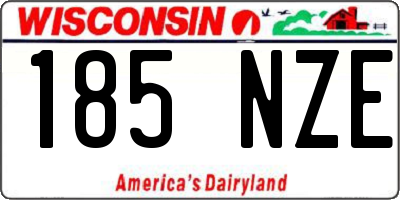 WI license plate 185NZE