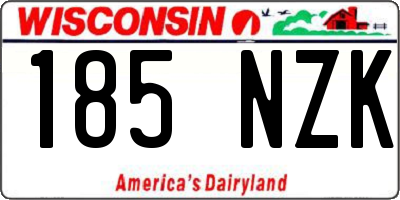 WI license plate 185NZK