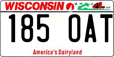 WI license plate 185OAT