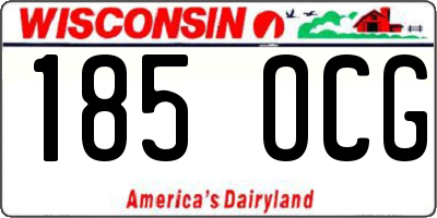 WI license plate 185OCG