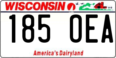 WI license plate 185OEA