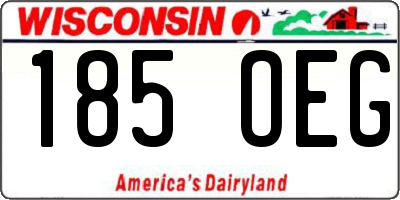 WI license plate 185OEG
