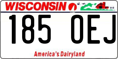 WI license plate 185OEJ
