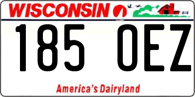 WI license plate 185OEZ