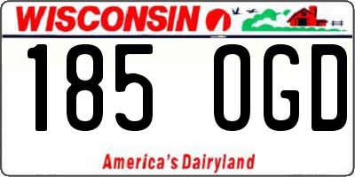 WI license plate 185OGD