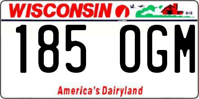 WI license plate 185OGM
