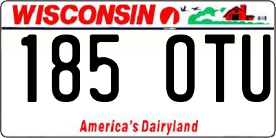 WI license plate 185OTU