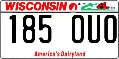 WI license plate 185OUO